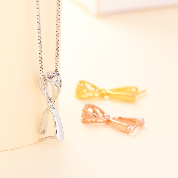 Simple Hollow U Shape 925 Sterling Silver DIY Bail