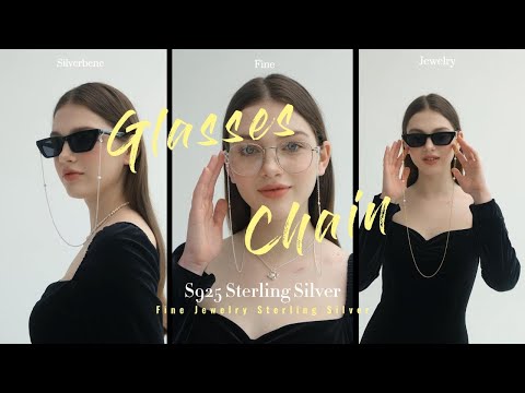 Women Pearls Four Leaf Clover Eyeglass Strap 925 Sterling Silver Sunglasses Glasses Chain - Gambar 2