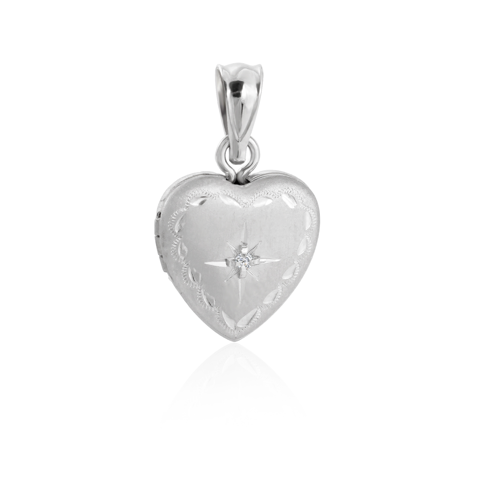Modern CZ Star Hedgehog 925 Sterling Silver Locket Necklace Pendant - Gambar 2