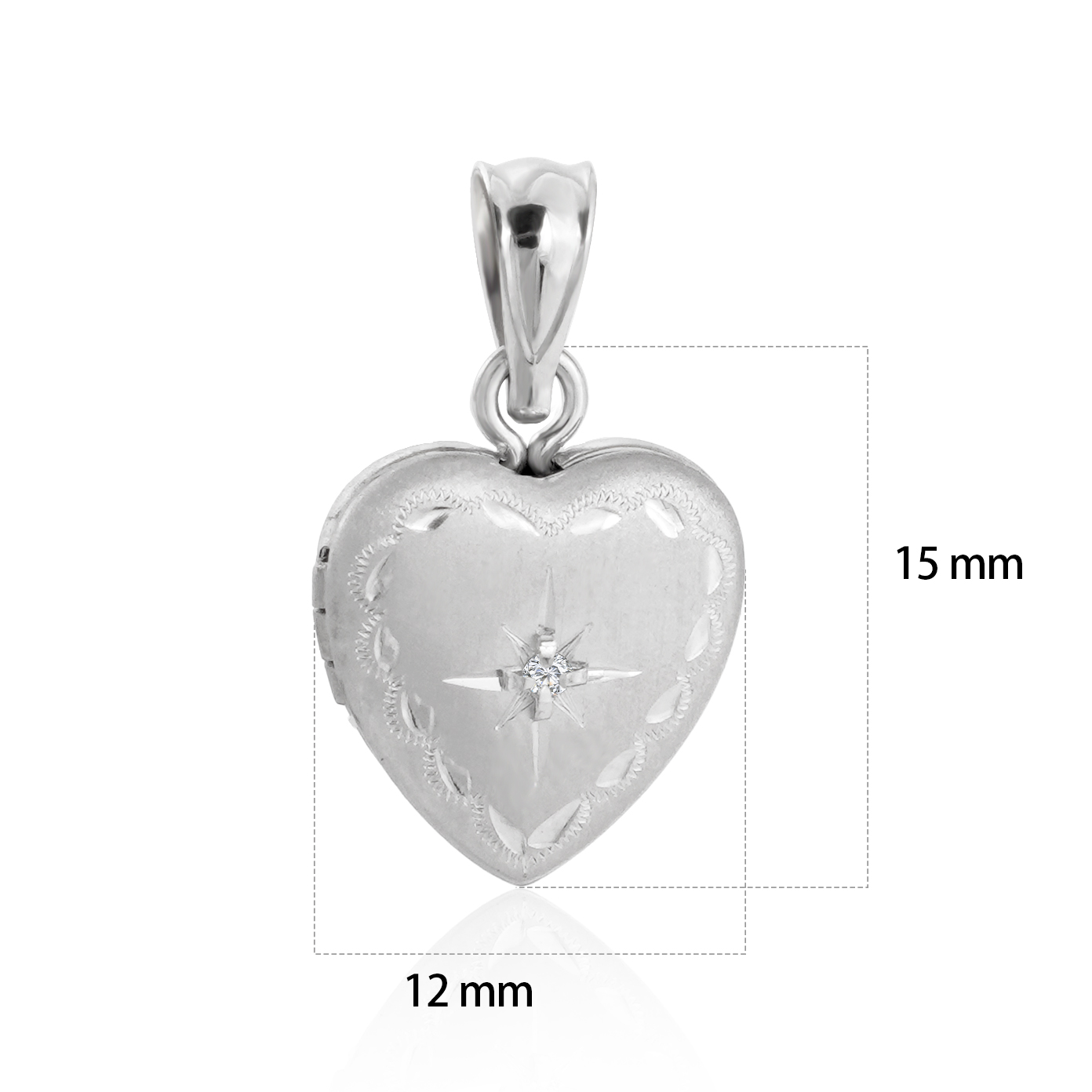 Modern CZ Star Hedgehog 925 Sterling Silver Locket Necklace Pendant - Gambar 3
