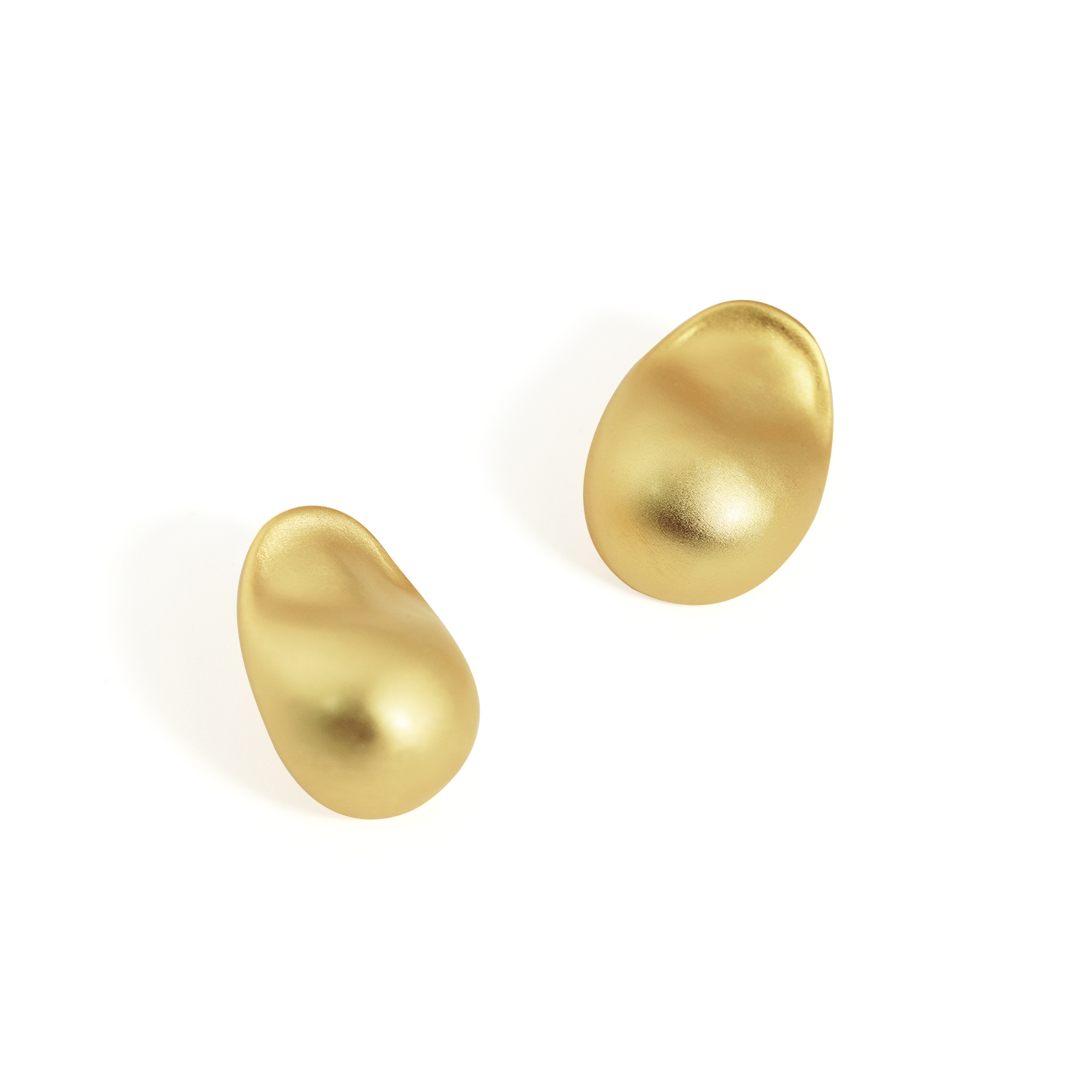 Chunky Jewelry Electroforming Women Geometry Irregular Oval S999 Sterling Silver Hypoallergenic Stud Extra Large Earrings - Gambar 11